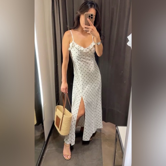 ZARA Polka Dot Lace-Up Dress Size M | Screen Worn on The Boys - Picture 5 of 15